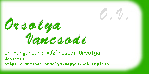 orsolya vancsodi business card
